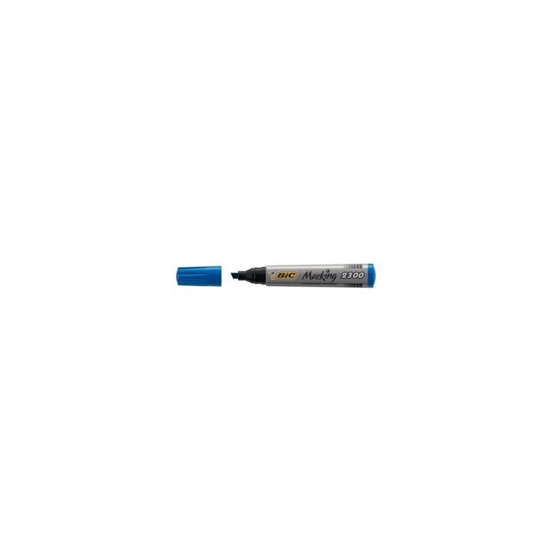 Marker Bic punta scalpello blu