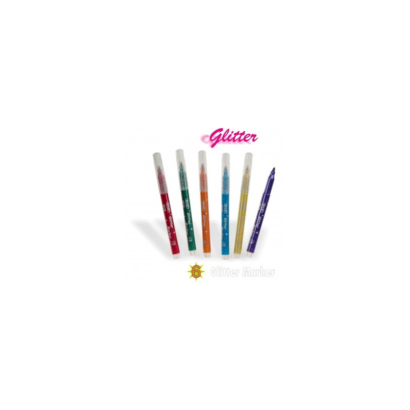 Marker glitter vari colori. Indelebili su vetro,ceramica,plastica,cd e dvd