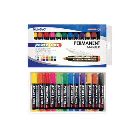Marker indelebili 12 colori assortiti 3mm