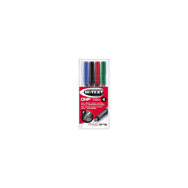 Marker OHP punta F 0,6mm  4pz ass.