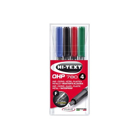 Marker OHP punta F 0,6mm  4pz ass.