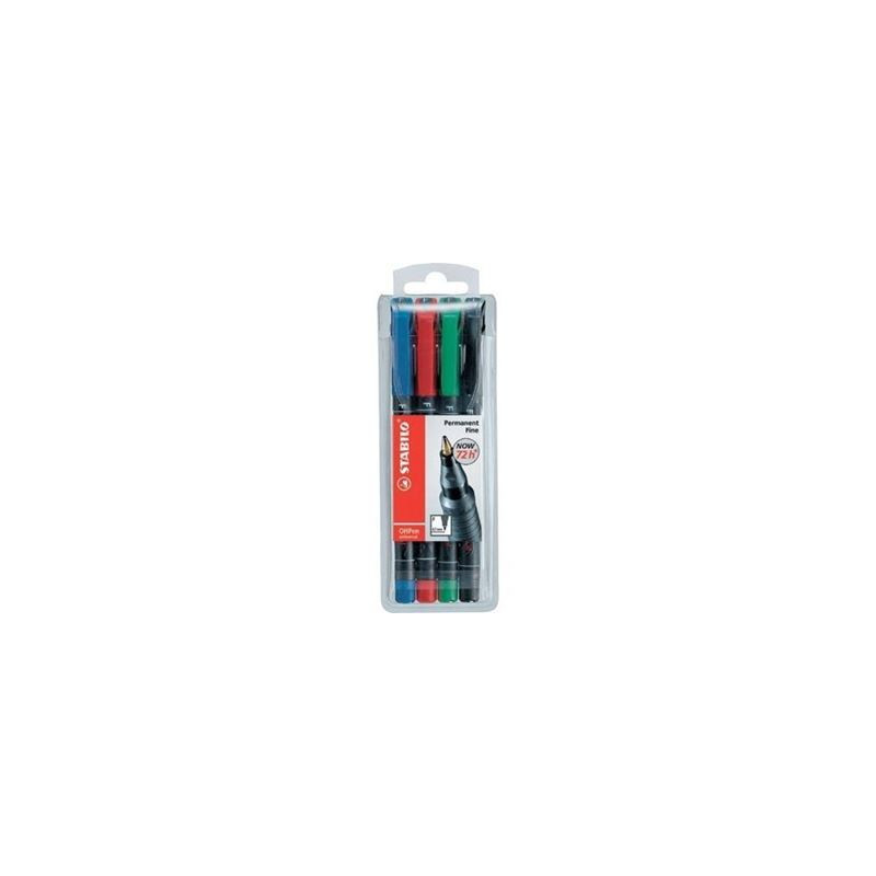 Marker OHP Stabilo S 0,3mm 4pz ass.
