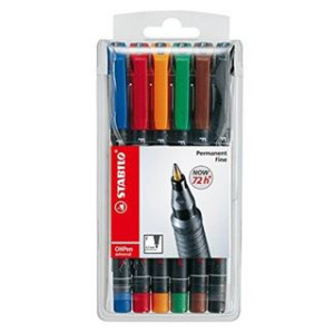 Marker OHP Stabilo S 0,3mm 6pz ass.