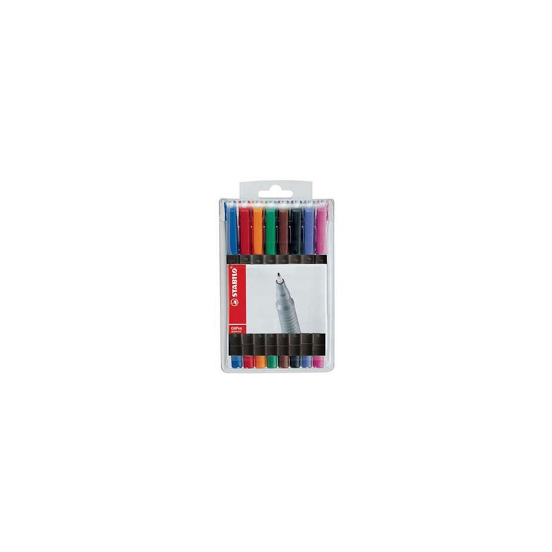 Marker OHP Stabilo S 0,3mm 8pz ass.