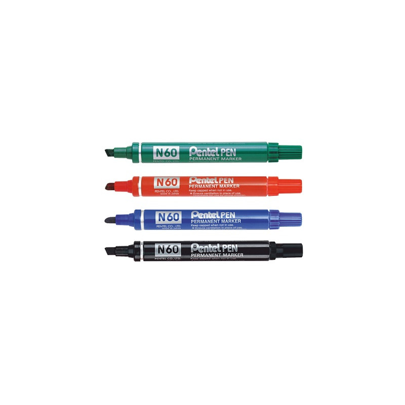 Marker pentel N60 blu punta scalpello