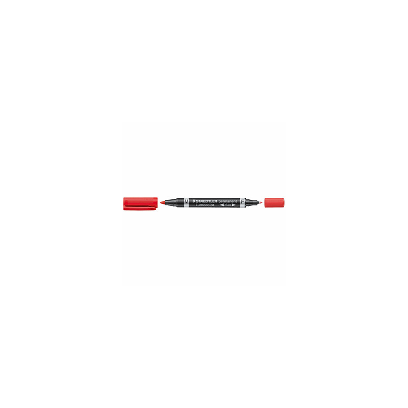 Marker Staedtler Lumocolor Duo F 0,6mm e M 1,5mm rosso