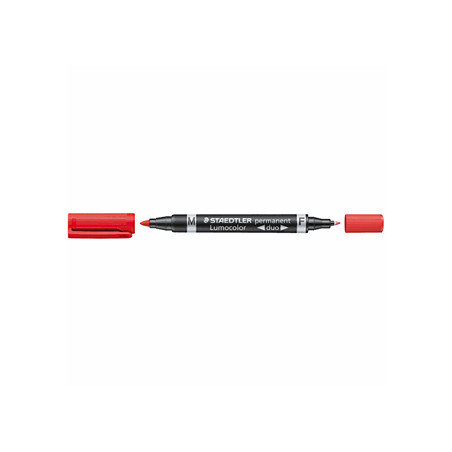 Marker Staedtler Lumocolor Duo F 0,6mm e M 1,5mm rosso