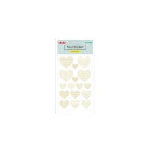 Stickers Cuori oro disegni assortiti. Blister da 3 fogli 95x150mm.
