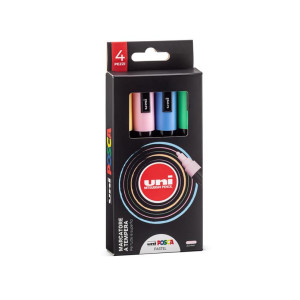 uni posca pc5 colori pastello 4pz