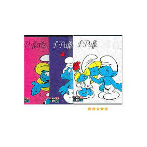 Maxi quaderno  I Puffi rig. B (3 elem.)