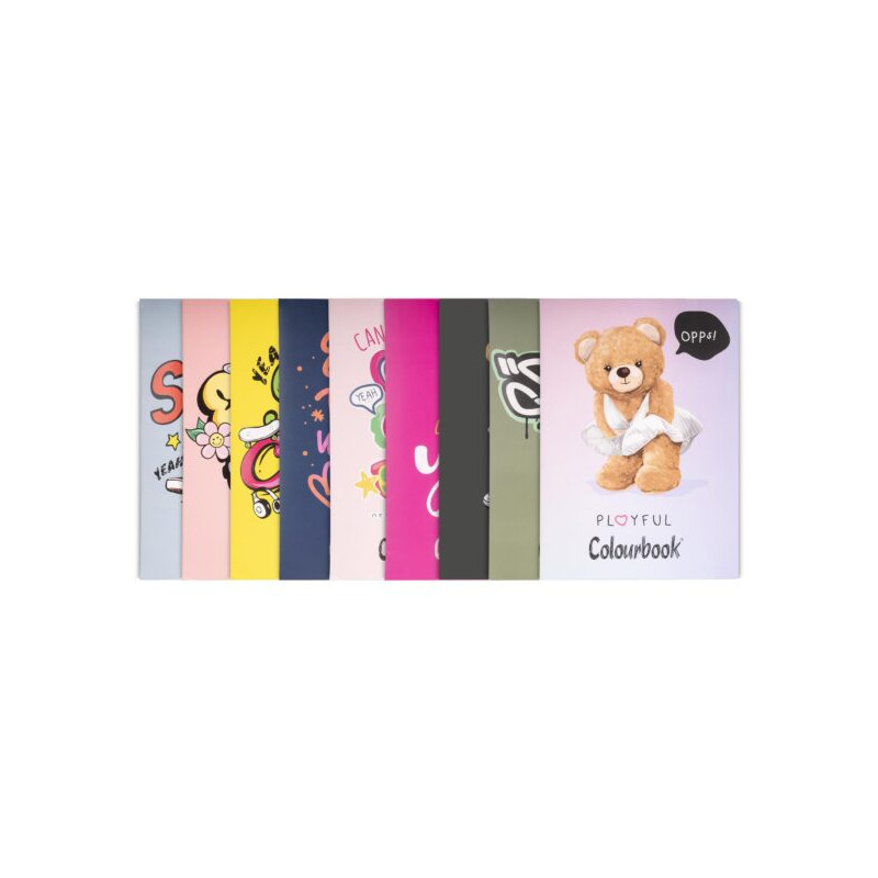 Maxi quaderno Colourbook plus 100gr  1 rigo Funny and Bears