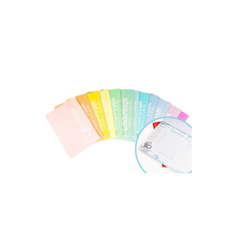 Maxi quaderno Colourbook Plus pastello 100gr - rigo 10mm 96ff