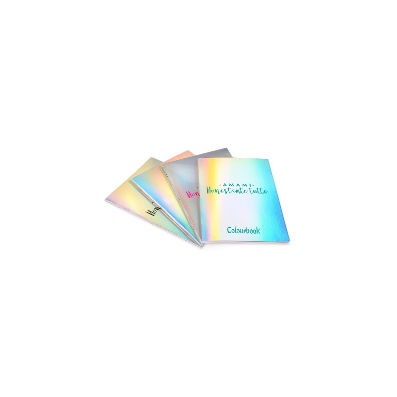 Maxi quaderno iridescente Colourbook 36fg / 72pg - rigo 5mm (list. € 1,90)