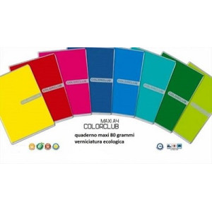 Maxi quaderno monocolore Colorclub 40fg / 80pg - 10mm
