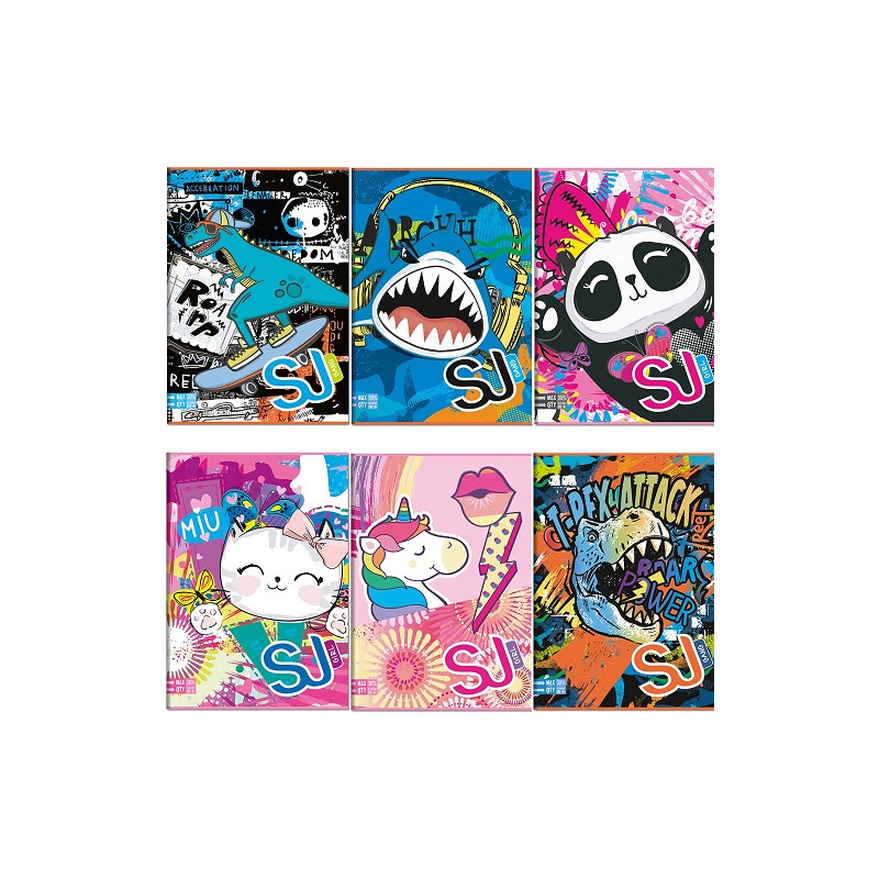 Maxi quaderno Seven sj gang animal Flip 3D b-g- rigatura A rigo 1 e 2  elementare (€2,50)