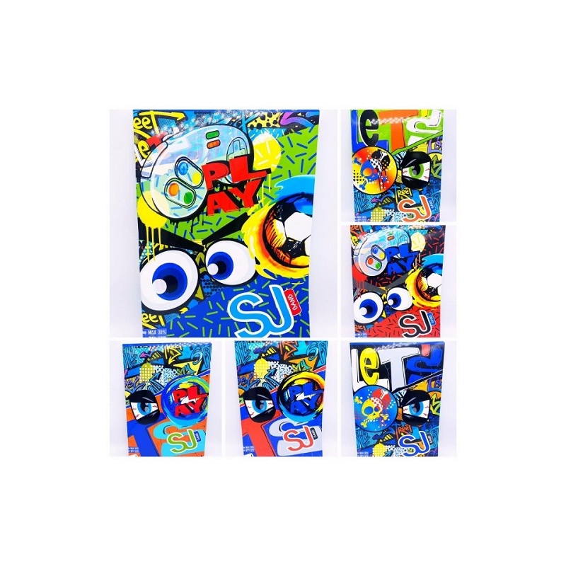 Maxi quaderno Seven sj gang FACCE BOY rigatura 10mm 1 e 2 elementare (€2,50)