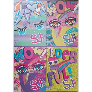 Maxi quaderno Seven sj gang FACCE girl rigatura 10mm  1 e 2 elementare (€2,50)