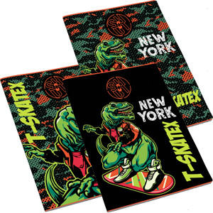 Maxi quaderno SHOUT T-SKATEX dinosauro rig.A (rigo 1-2 elmentare)