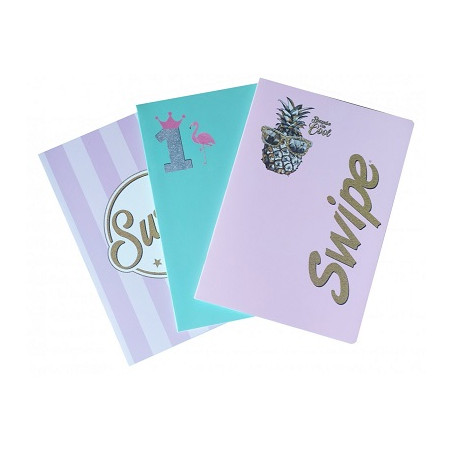 Maxi quaderno SWIPE Glamour 60fg / 120pg - rigo 10mm