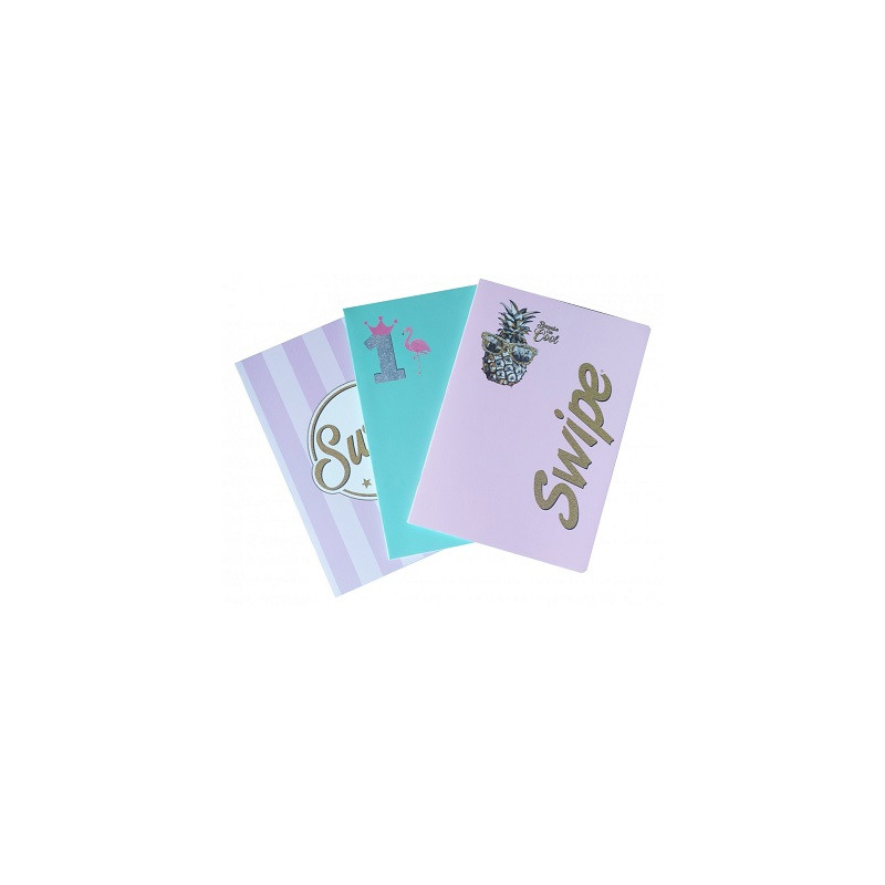 Maxi quaderno SWIPE Glamour 60fg / 120pg - rigo A