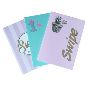 Maxi quaderno SWIPE Glamour 60fg / 120pg - rigo Q