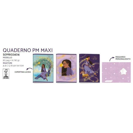 Maxi quaderno Wish rig.10mm Seven