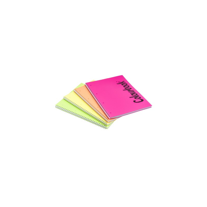 Maxi Spiralato A4 Colourbook Fluò 80fg 70gr copertina PPL 10mm