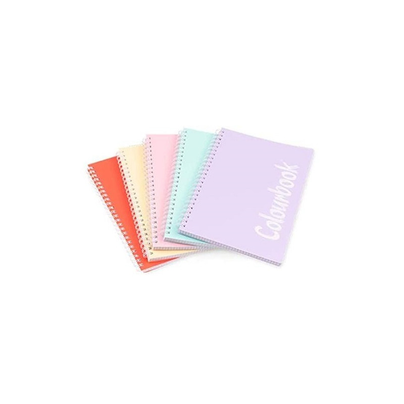 Maxi Spiralato A4 Colourbook Pastel 80fg 70gr copertina PPL 1 rigo