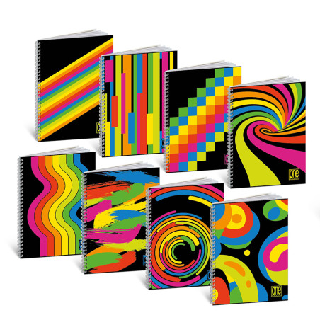 Maxi spiralato A4 One Color 5mm 60fg fantafluo