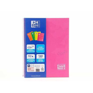 Maxi spiralato A4 Oxford Fuxia 5mm 160fg 4 fori carta restistente inchiostro e applicazione per scansione