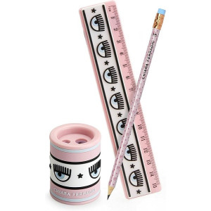 OFFERTA  Temperamatite+matita+righello Chiara Ferragni 2022