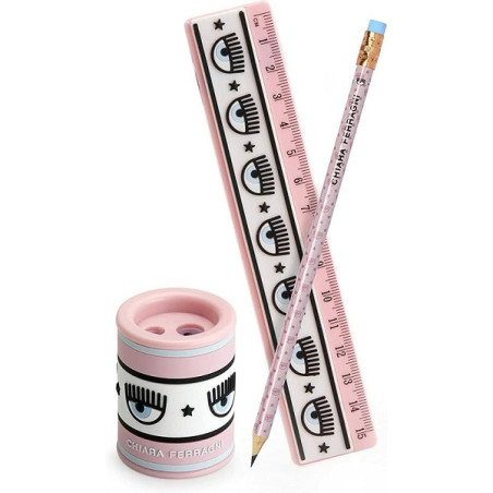 OFFERTA  Temperamatite+matita+righello Chiara Ferragni 2022