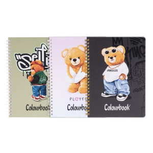 OFFERTA Quaderno Spiralato A5 5mm fUNNY AND BEARS Colourbook