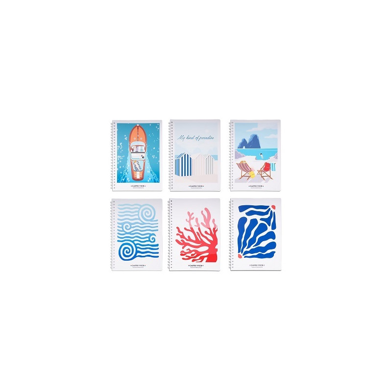OFFERTA Quaderno A5 con spirale 1rigo– Capri Vice Colourbook