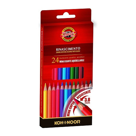 Pastelli acquarellabili Koh-I-Noor Mondeluz a 24pz