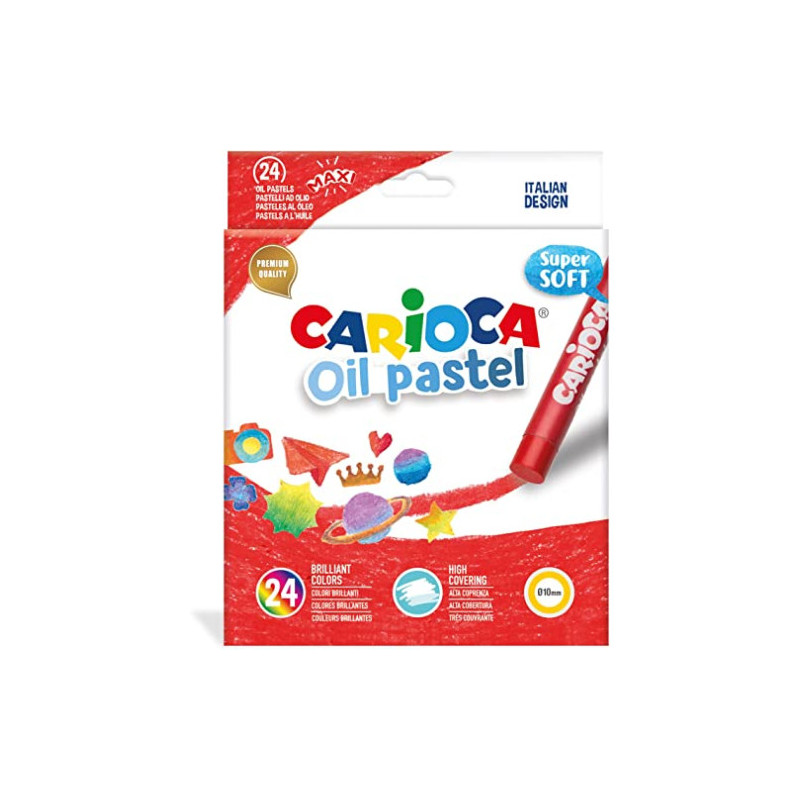 Pastelli ad olio maxi Carioca 24pz assortiti