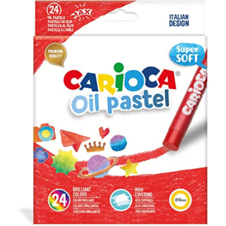 Pastelli ad olio maxi Carioca 24pz assortiti