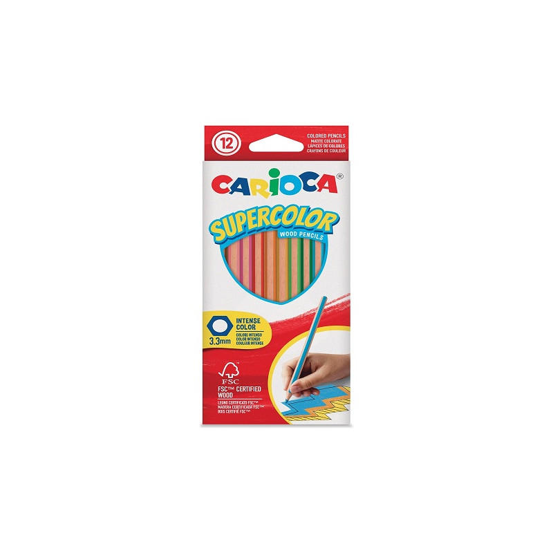 Pastelli carioca Supercolor 3.3mm  a 12pz