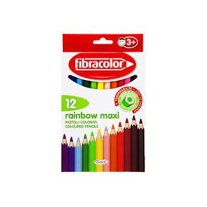 Pastelli Fibracolor Hi-Text p/grossa 12pz - pastelloni