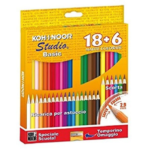 Pastelli Koh-I-Noor Studio a 18 + 6 pz