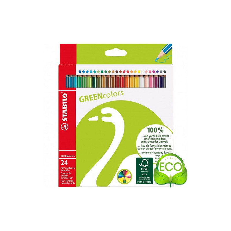Pastelli Stabilo Greencolor a 24