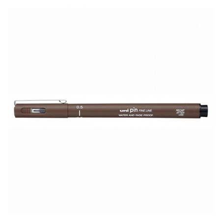 Pennarelli fineliner uni pin 0,5 seppia