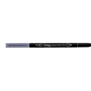 Pennarello doppia punta Aqua Brush Duo Lyra Colore: grigio argento