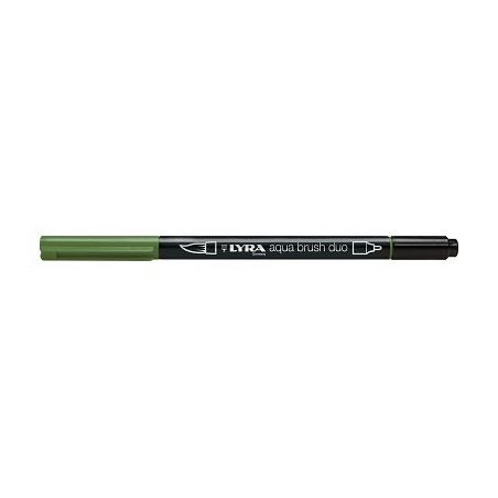 Pennarello doppia punta Aqua Brush Duo Lyra Colore: Verde Oliva
