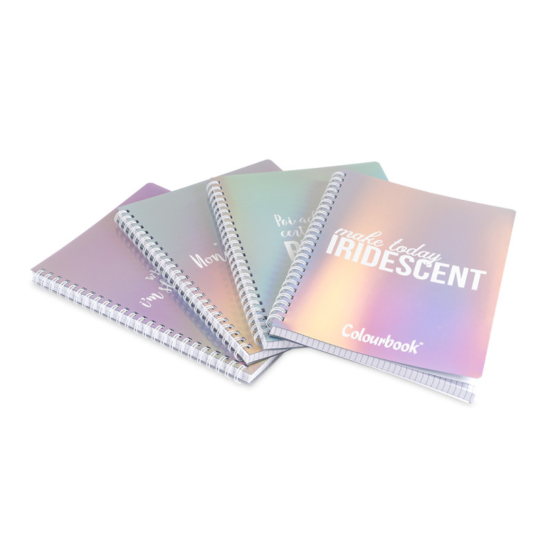 quaderno spiralato iridescente Colourbook  - rigo 5mm