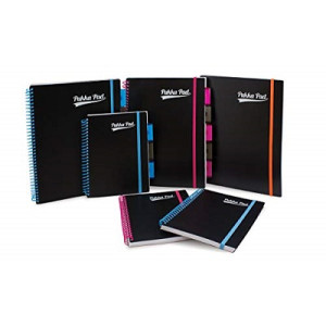 Quaderno spiralato Pukka Pad A5 100fg 80gr copertina PPL ed elastico - 5mm