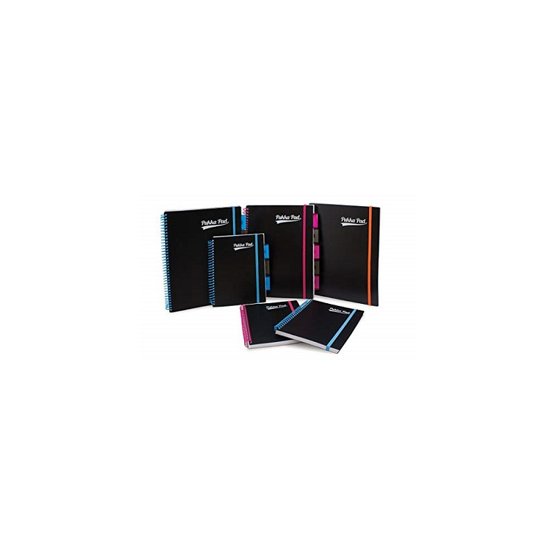 Quaderno spiralato Pukka Pad A5 100fg 80gr copertina PPL ed elastico - 5mm