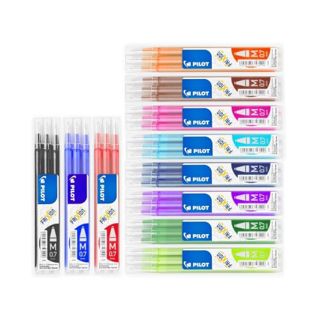 Refill Pilot Frixion 0,7 viola 3 pz - con inchiostro gel termosensibile