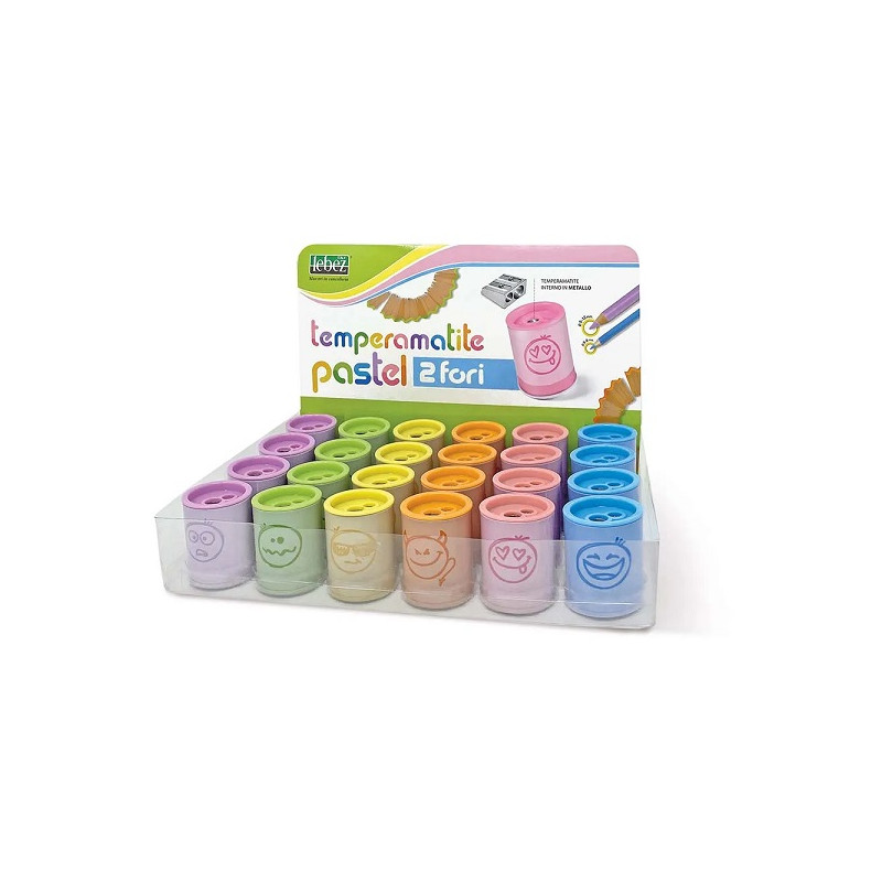 Temperamatite Pastel Smile 2 fori con serbatoio