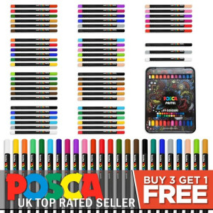 Uni Posca Pastello Professionale Cera Colorante - KPA-100 24pz